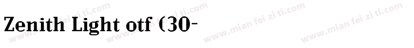 Zenith Light otf (30字体转换